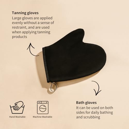 Image of FUNAN Self Tanning Mitt Applicator- Double Sided Fake Mitt Self Tan Mitt With Thumb Ultra Soft Tanning Mit, Reusable & Washable, Streak-Free Natural Tan, Stain-Free Hands