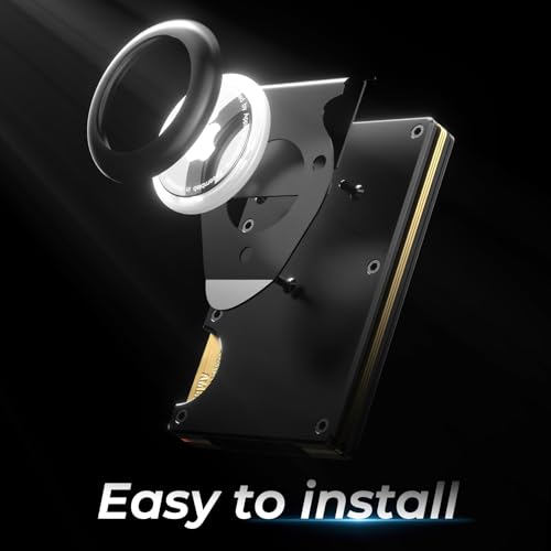 furid Air Tag Wallet Men Slim: Wallet with Air Tag Holder - Air Tag Wallet for Men, Metal Wallet with 2 Money Clip Replaceable Gift Boxed Set3