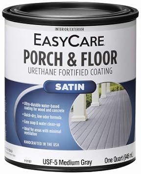True Value USF5-QT Painters Select Medium Gray Interior/Exterior Urethane Fortified Satin Porch and Floor Coating, 1-Quart