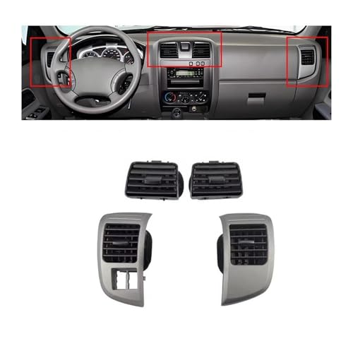 Respiraderos de aire acondicionado de tablero para Isuzu MU-X y D-Max, rejillas centrales (1 par) 2