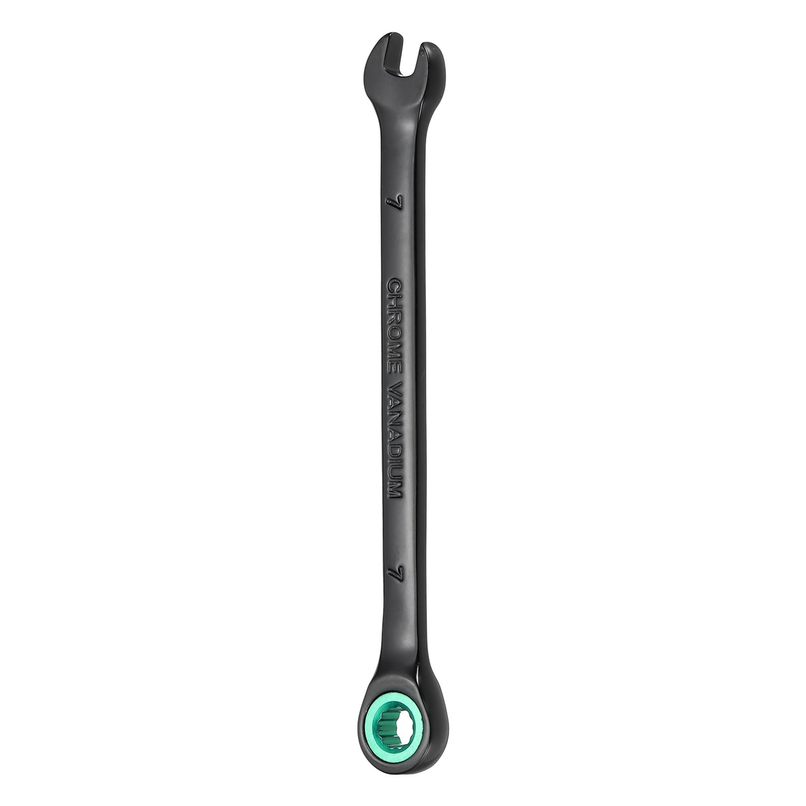 sourcing map Ratcheting Combination Wrench 7mm Metric 12 Point CR-V Electrophoresis Lengthen Double Box Open-Ended Ratchet Wrenches with 72 Tooth 5° Swing Industrial Grade Spanner