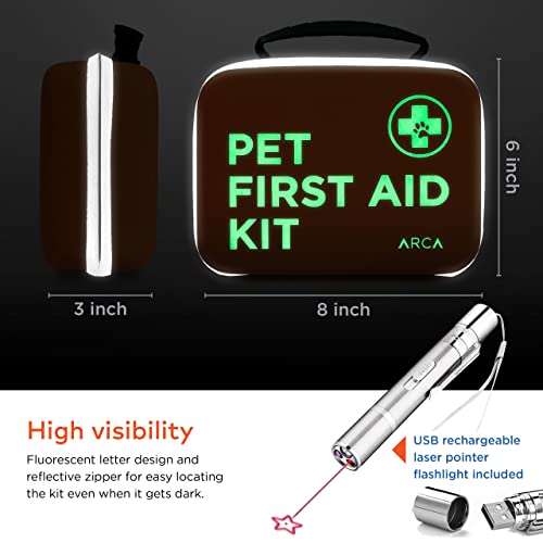Arca High Visibility First Aid Kit for Cats  Dogs  108 Pcs with Thermometer Emergency Card  Handbook  Cucciolini Doodles Arca high visibility first aid kit for cats  dogs  108 pcs with thermometer emergency card  handbook   cucciolini doodles