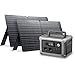 ALLPOWERS R600 Solargenerator, 2x 600W (1200W Spitze) AC Ausgang Tragbare Powerstation mit 2x 100W Solarpanel, 299WH LiFePO4 Batterie, Mobile Stromversorgung für Garten Reise Camping Wohnmobil Notfall