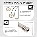 TOYANDONA 1pc Kalimba Sound Pickup Tail Nail Patch Silver Kalimba Accessory for Enhanced Sound Quality Thumb Piano Pickup