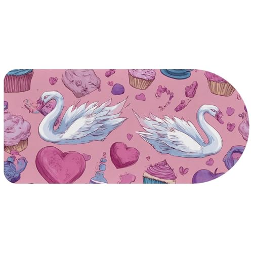 Tapis de souris Saint-Valentin grand format 73x35 cm avec base caoutchouc antidérapante