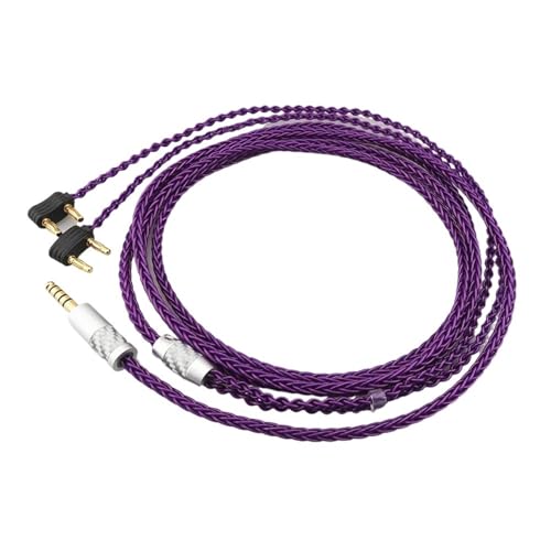 Cable para auriculares plateado HiFi 3.5mm 0.7m miniatura 6