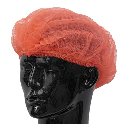 500 x Simply Direct Redecillas Para el Pelo Desechables Rojo/Gorras/Tapas Clip/Malla Cabello Suministrados en una Bolsa que se Puede Volver a Sellar