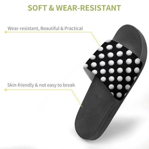 Golf Balls Pattern PVC Slippers Sandals for Women Men Open Toe Soft Cushioned Non-Slip Sandal for Indoor Outdoor3