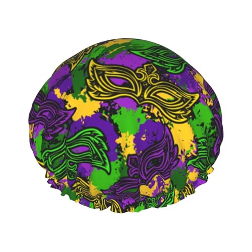 Bonnet de douche anti infiltration d'eau double couche masque cheveux