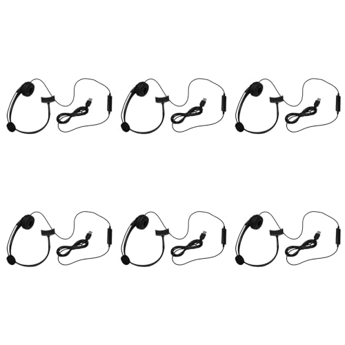 Casque micro suppression du bruit USB monaural PC ordinateur bureau lot de 6