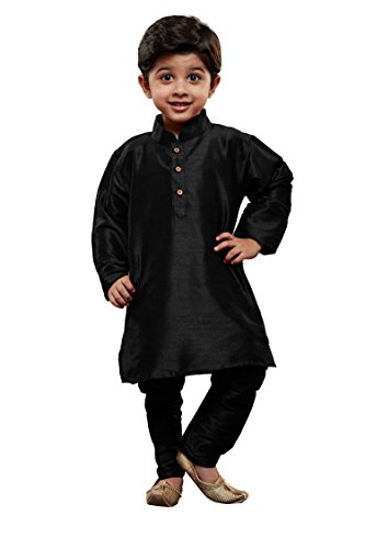Image of VASTRAMAY Boy's Cotton Silk Solid Regular Kurta Set