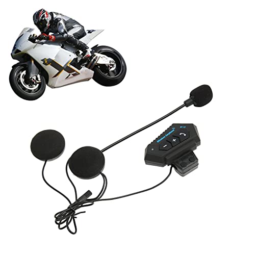 Auriculares para Casco Compatibles con Motocicleta, IP67 Resistente Al Agua, para Andar en Moto, Bicicleta, esquí, Snowboard con GPS, Llamadas Manos Libres, Música
