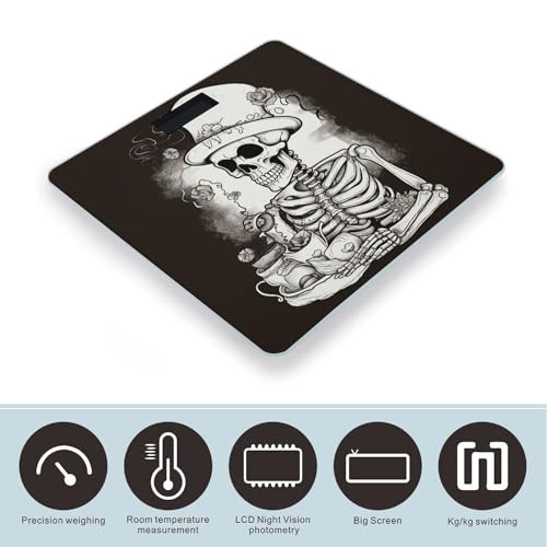 Báscula Digital de Baño con Vidrio Templado y LCD miniatura 3