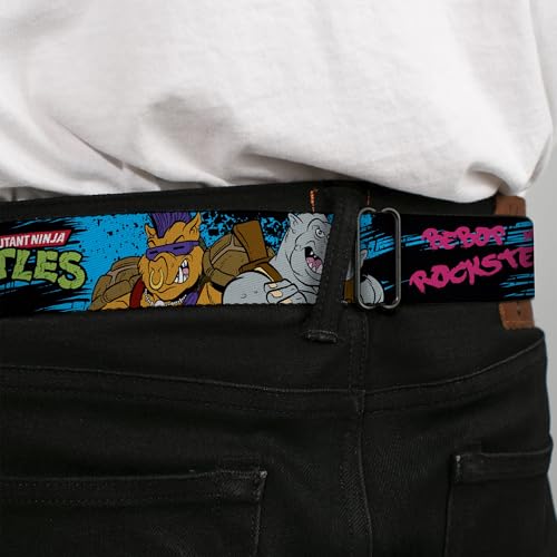 Nickelodeon Seatbelt Buckle Belt, TMNT Bebop And Rocksteady Back to Back Pose4