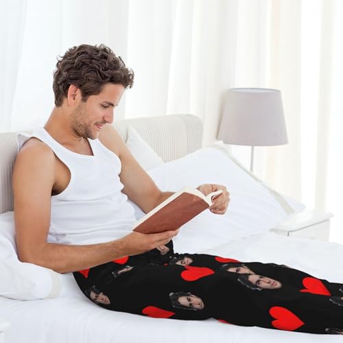 OHORTEB Custom Face Pajamas Pants for Men Women, Personalized PJ Pant Funny Gift for Dad Mom Wife Husband Birthday3