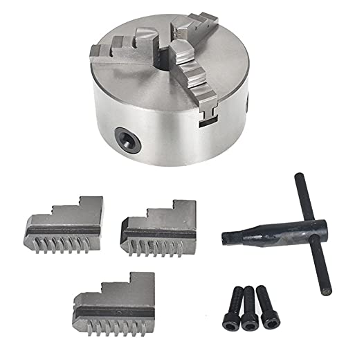 TINVHY 5Inch Lathe Chuck K11-130 130mm Diameter 3-Jaw Self-Centering Lathe Chuck Cast Iron CNC Machine Mini Milling Machine