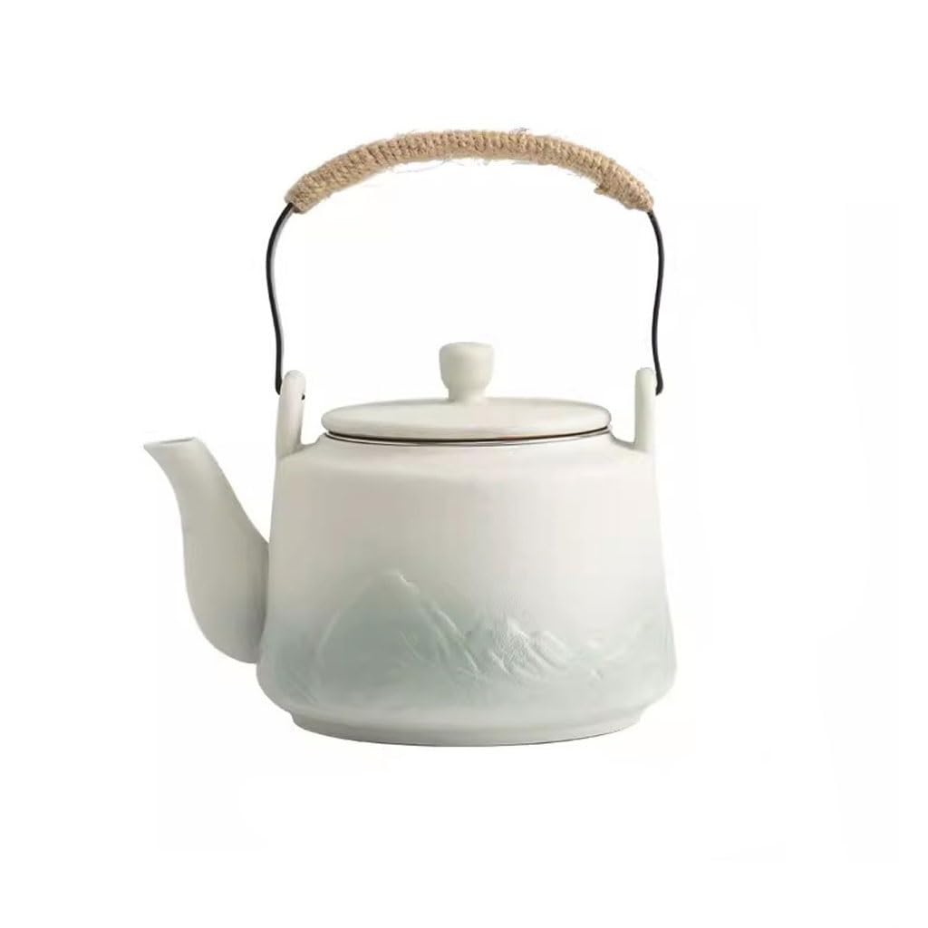 FJQFHH Japanese ceramic tea pot, Ceramic Teapot Chinese Landscape 700ML