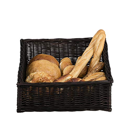 Panier en osier wengé e-wicker24 pour présentation de pâtisserie - 3
