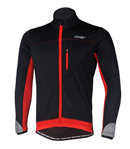 bpbtti Jaqueta térmica masculina softshell para ciclismo e corrida para inverno – à prova de vento,