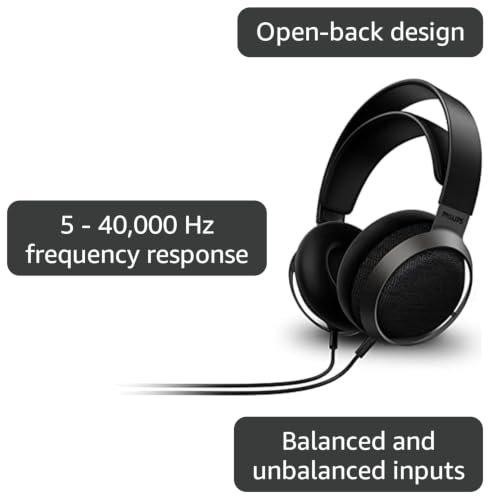 Image of Philips Fidelio X3 Professional Studio Monitor Headphones for Recording & Mixing Wired Over The Ear Open-Back Headphones, Multi-Layer 50mm Diaphragms, Hi-Res Music Studio Headset, Premium Finishing