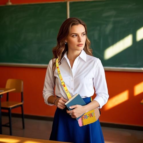 NVENF Pencil Purse for Women Beaded Teacher Purse Crossbody Shoulder Bag Back To School Teacher Accessories Outfits Gifts2