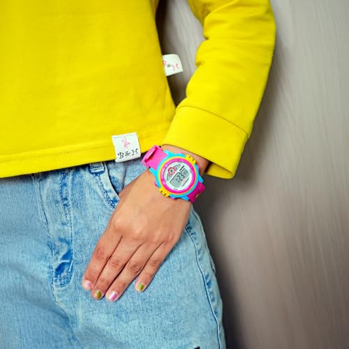 Image of SKMEI Kids Sports Digital Watch, Multi Color Dial Lightweight ABC CaseWatch for Boys & Girls, TPU Soft Rubber Band, Water Resistant 50M, Alarm, Chrono, Date Display Watch for Kids-2266