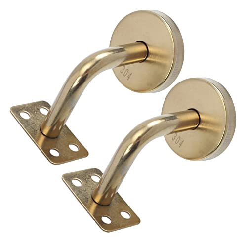 Support main-courante escalier inox or LIFKOME, lot de 2 supports muraux stables