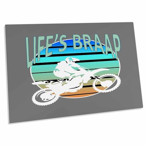 3dRose Lifes Braap Desk Pad Retro Moto Riding Style miniatura 1