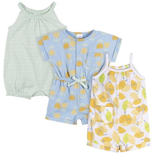 Image of Onesies Brand Baby Girls' 3-pack Romper