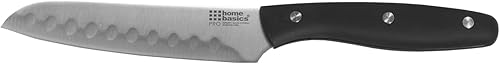 Miniatura 2 de Home Basics cocina de acero inoxidable cuchillo de chef con mango negro, Negro