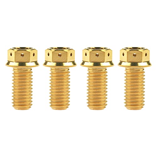 Tornillos de cabeza hexagonal de titanio M10 en color oro para fijación mecánica