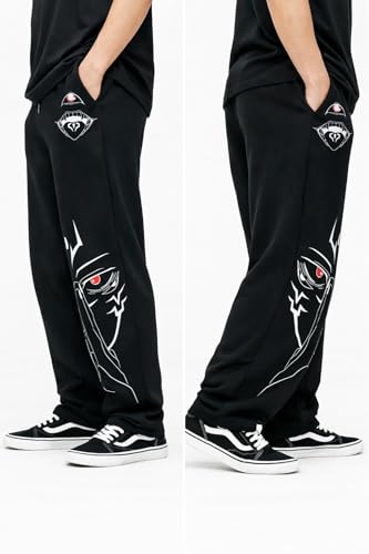 Image of Men's Baggy Track Pants | Loose Fit Athletic Joggers for Gym, Running & Casual Wear | Breathable Comfort Sweatpants with Elastic Waist & Pockets