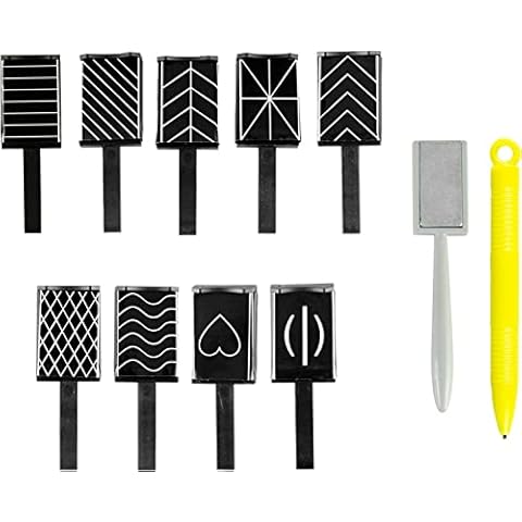 11 Piece Magnet Nail Art Polish Tool Set, Cat Eye Gel Polish 3d Gel Nails Cat Eye Plastic Tool-Suitable for DIY 3d Magnetic, Salon, Studio or Home Cover