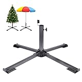 Wdwlbsm Foldable Patio Umbrella Base Holder, Tempered Iron Umbrella Stand Bracket, Portable Outdoor...