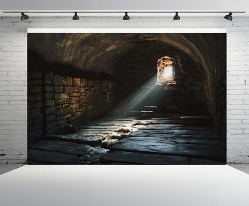 Fondo fotográfico 10x8 ft de interior cueva medieval miniatura 2