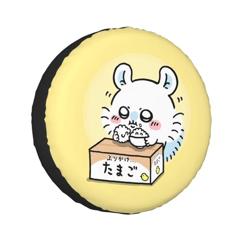 タイヤカバー ちいかわ モモンガ スペアタイヤカバー おしゃれ タイヤ収納 防塵 防水 防紫外線 日焼け止 汚れ防止 劣化対策 タイヤバッグ 持ち運び便利 取付簡単 カー用品 14〜17インチ 屋外 軽自動車 普通車 汎用 14インチ:直径60-69cm
