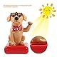 Aramox Solarbetriebene Auto-Dekoration, Solarbetriebene Schaukel, Winken, Entzückender Hund, Auto-Dekoration, Tischdekoration (Golden Retriever)