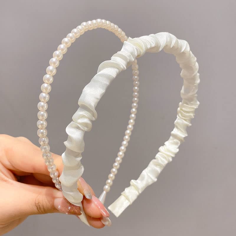 Miniatura 5 de Diademas de moda para mujeres y niñas, juego de diademas para mujer, diademas de perlas antideslizantes, accesorios para el cabello para mujeres y