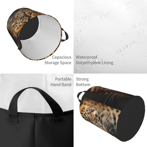 Panier à linge pliable pour salon et chambre à coucher bicolore noir et marron