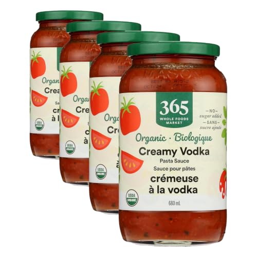 Image of 365 by Whole Foods Market, Organic Creamy Vodka Pasta Sauce, 25 Ounce (Pack of 4)