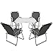 Produktbild Multistore 2002 5tlg. Campingmöbel Set Klapptisch, Aluminium, 75x55cm + 4X Campingstuhl, Stone/Strandmöbel Campinggarnitur Gartenmöbel