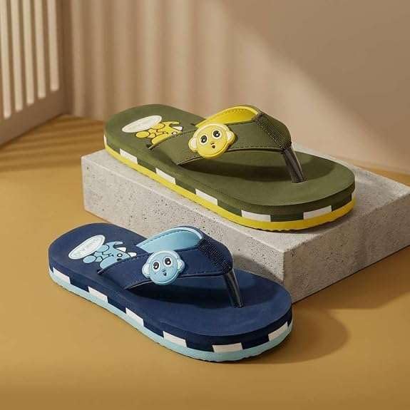 Image of Kids' Flip Flop Slippers, soft and Lightweight sole, Super Flexible, Comfortable & Arch Support, Durable Indoor and Outdoor Slippers