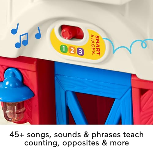 Image of Fisher-Price Little People Toddler Learning Toy Caring for Animals Farm Playset with Smart Stages for Pretend Play Kids Ages 1+ years (Amazon Exclusive)
