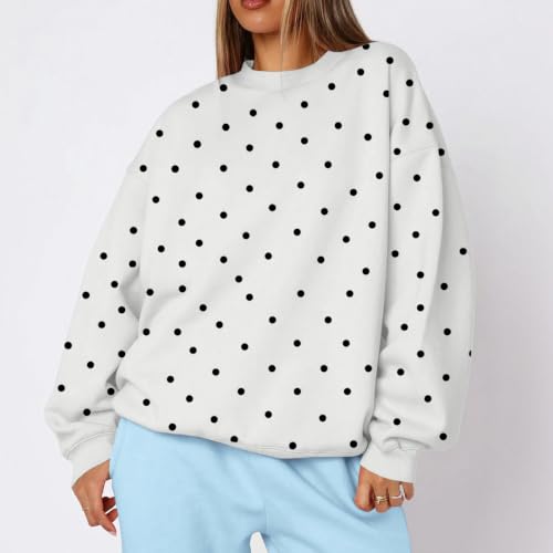 Rikbuig Oversized Sweatshirt Women Crewneck Fleece Pullover Sweatshirts - image 4