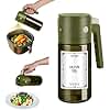 hoforife 18oz/550ml Glass 2 In 1 Olive Oil Dispenser & Sprayer for Kitchen Cooking, Olive Oil Dispenser Bottle, Auto Flip Cap (Light Blockage)