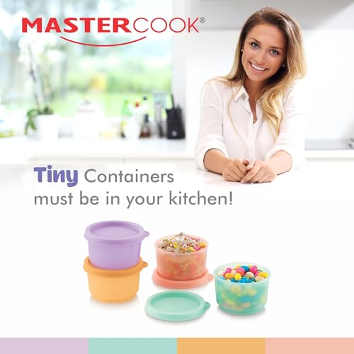 Image of Mastercook Airtight Round Mini Storage Containers Set of 4, 40ml