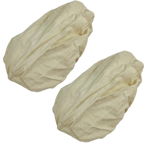 2 fodere ovali in tessuto per cestini per la lievitazione del pane