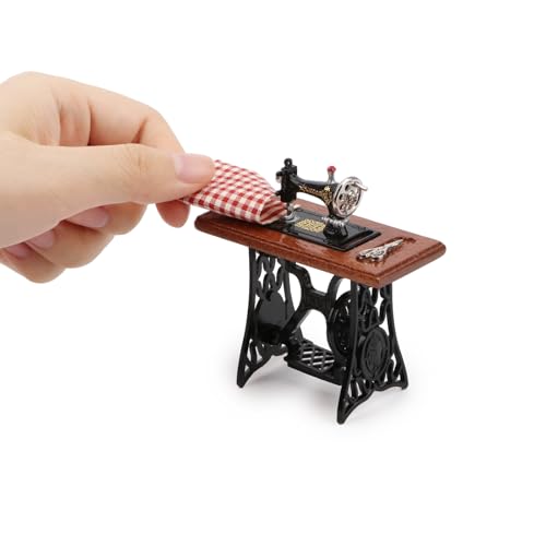 Miniature Furniture Dollhouse Accessories Sewing Machine 1:12 Scale...