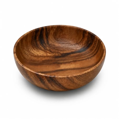 Small Acacia Wood Decorative Bowl Entryway Key Tray Countertop Organizer