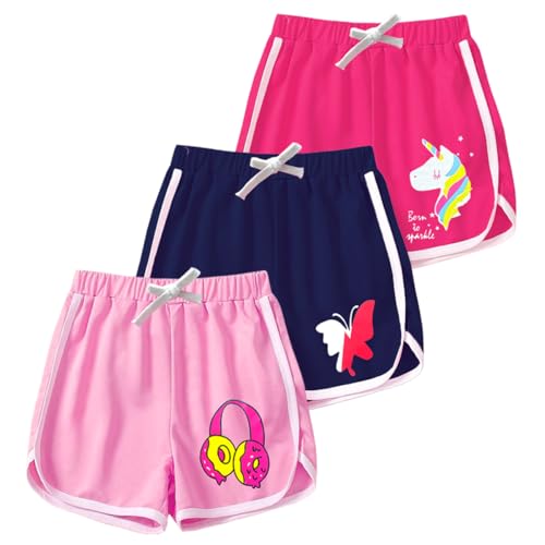 Image of Kuchipoo Girls Regular Fit Cotton Shorts - Pack of 3